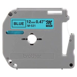 Cinta para Rotulador Negro / Azul de 12 mm x 8 mts Brother M531 / Precio $176