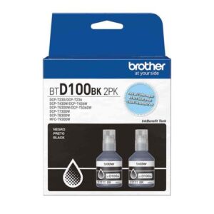 Paquete de 2 Tintas BTD100BK Negro Brother BTD100BK2PK / Precio $389