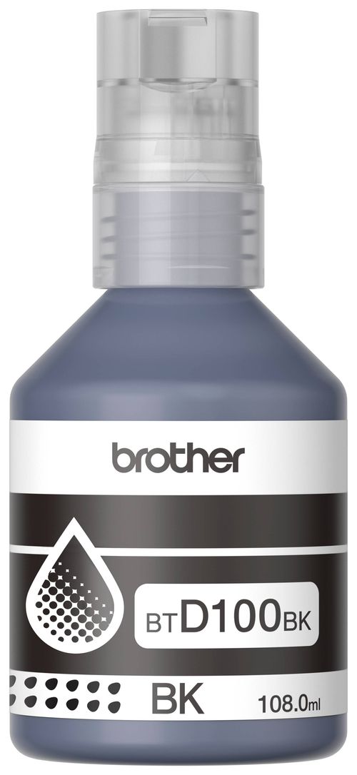Botella De Tinta Brother Btd100Bk Negro - Rendimiento Aproximado 7, 500 Páginas, Compatible Con Dcpt230, Dcpt530Dw, Dcpt730Dw, Mfct930Dw / Precio $199
