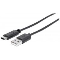 CABLE USB,MANHATTAN,354981,-C V3.1, C-A 3.0M NEGRO  / EXISTENCIA 1