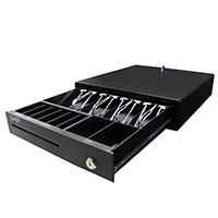 CAJON DE DINERO GHIA GCD481 / ACERO / 4 BILLETES / 8 MONEDAS / RJ11 / NEGRO / EXISTENCIA 1974