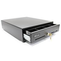 CAJON DE DINERO EC LINE JUNIOR EC-G5100-II, NEGRO, COMPARTIMENTOS 4 BILLETES - 8 MONEDAS, RJ11  / EXISTENCIA 20