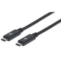 CABLE USB,MANHATTAN,355223,-C V3.1, C-C 1.0M NEGRO 10GBPS 5A  / EXISTENCIA 1