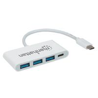 HUB USB,MANHATTAN,163552,-C  3 PTOS A + 1 PTO C  / EXISTENCIA 2