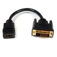 CABLE ADAPTADOR DE 20CM HDMI A DVI - DVI-D MACHO - HDMI HEMBRA - CABLE CONVERTIDOR DE VIDEO - NEGRO - STARTECH.COM MOD. HDDVIFM8IN / EXISTENCIA 2