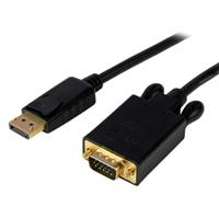 CABLE ADAPTADOR DE 1.8M CONVERTIDOR DE VIDEO DISPLAYPORT DP A VGA - ACTIVO - 1080P - NEGRO - STARTECH.COM MOD. DP2VGAMM6B  / EXISTENCIA 10
