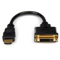 CABLE ADAPTADOR DE 20CM HDMI A DVI - DVI-D HEMBRA - HDMI MACHO - CABLE CONVERTIDOR DE VIDEO - NEGRO - STARTECH.COM MOD. HDDVIMF8IN / EXISTENCIA 1