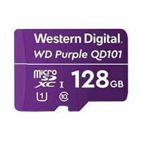 MEMORIA WD PURPLE SC QD101 MICRO SDXC 128GB VIDEOVIGILANCIA 24/7 CLASE 10 U1 LECT 50MB/S ESC 40MB/S WDD128G1P0C  / EXISTENCIA 1