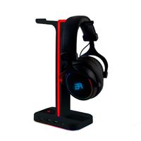 BASE GAMER BALAM RUSH ATLAS HR760 / SOPORTE PARA DIADEMA / ILUMINACION RGB / 2X USB A / NEGRO / BR-931502 / EXISTENCIA 8