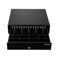 CAJON DE DINERO TECHZONE TZBE4B8M90, COMPARTIMENTO, 4 BILLETES, 8 MONEDAS, REMOVIBLE, NEGRO / EXISTENCIA 35