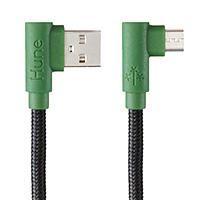 CABLE MICRO USB HUNE HIEDRA SUSTENTABLE TRENZADO CARGA RAPIDA Y DATOS 90ª  1.2M (BOSQUE)  / EXISTENCIA 37