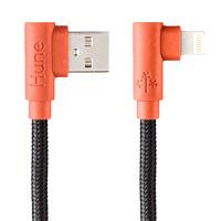 CABLE LIGHTNING HUNE HIEDRA SUSTENTABLE TRENZADO 90ª 1.2M COMPATIBLE CON IPHONE (CORTEZA)  / EXISTENCIA 12