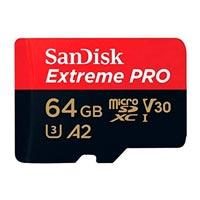 MEMORIA SANDISK MICRO SDXC 64GB EXTREME PRO 200MB/S 4K CLASE 10 A2 V30 C/ADAPTADOR SDSQXCU-064G-GN6MA  / EXISTENCIA 2