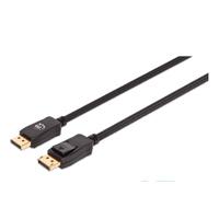 CABLE DISPLAYPORT,MANHATTAN,353618, V1.4 M-M 2.0M NEGRO 8K60HZ,CHAPADOS EN ORO  / EXISTENCIA 7