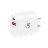 CARGADOR PARED,MANHATTAN,406291, 20W, USB-C PD 20W Y USB-A QC 18W  / EXISTENCIA 2