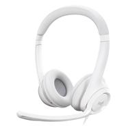 AUDIFONOS DIADEMA LOGITECH H390 SUPRESION DE RUIDO CONTROL DE VOLUMEN USB BLANCO  / EXISTENCIA 2