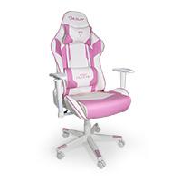 SILLA OCELOT GAMING OSR-05 / VINIPIEL / BASE NYLON AJUSTABLE / DESCANSABRAZOS 2D / PISTON CLASE 4 / RECLINABLE 90-155 GRADOS / HASTA 150KG / COJINES LUMBAR Y CERVICAL / COLOR BLANCO CON ROSA / EXISTENCIA 3