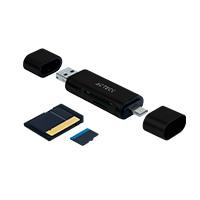LECTOR DE MEMORIA DUAL ACTECK / USB A - USB C / MICRO SD/TF / NEGRO / AC-934824  / EXISTENCIA 2