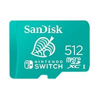 MEMORIA SANDISK MICRO SDXC 512GB NINTENDO SWITCH 100MB/S 4K U3 V30 SDSQXAO-512G-GNCZ  / EXISTENCIA 5