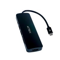 HUB ACTECK GATE 6 DH660 / USB C / 5 PUERTOS / USB C - 2X USB A - LECTOR DE MEMORIAS - HDMI / 15 CM / NEGRO / AC-934619  / EXISTENCIA 3