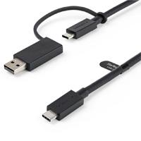 CABLE USB TIPO C DE 1M CON ADAPTADOR USB-A, USB-C A C , USB-A A C, CABLE USB C 2 EN 1 PARA DOCKS HIBRIDAS - STARTECH.COM MOD. USBCCADP  / EXISTENCIA 3