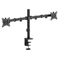 SOPORTE DOBLE PARA MONITOR ACTECK ENFORCE ZONE SM490 / SOPORTE VESA / FIJACION POR PRENSA MECANICA / MAX 9 KG POR BRAZO / ATORNILLADO / ROTACION 180 / INCLINACION 45 / NEGRO / AC-934602  / EXISTENCIA 3