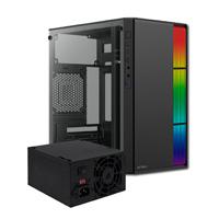 GABINETE ACTECK FUSION II GI440 / MICRO TORRE / MICRO ATX, MINI ITX / FUENTE 500W / ILUMINACION RGB / PANEL ACRILICO, METAL / NEGRO / AC-935753 / EXISTENCIA 8