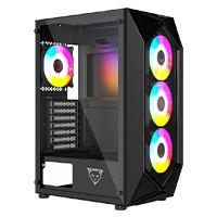 GABINETE OCELOT GAMING POLYGON-E5 / MID TOWER / ATX, M-ATX, ITX / PANEL LATERAL DE CRISTAL TEMPLADO Y FRONTAL EN MESH / INCLUYE 4 VENTILADORES / ENFRIAMIENTO LIQUIDO HASTA 240MM / GPU HASTA 295MM / COLOR NEGRO / EXISTENCIA 36
