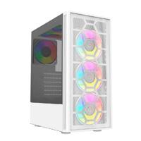 GABINETE GAMER BALAM RUSH DRAGONFLY PERFORM AIRCOOL GM590AW / MEDIA TORRE / MINI ITX, MICRO ATX, ATX / INCLUYE VENTILADOR ARGB / PANEL DE CRISTAL TEMPLADO MALLA / BLANCO / BR-935999 / EXISTENCIA 4
