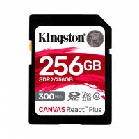 MEMORIA FLASH SD KINGSTON SDXC CANVAS REACT PLUS 256GB 300R/260W UHS-II U3 V90 (SDR/256GB)  / EXISTENCIA 1