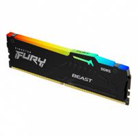 MEMORIA RAM KINGSTON DIMM DDR5 16GB 5600MT/S FURY BEAST BLACK RGB CL40 288PIN 1.25V C/DISIPADOR DE CALOR P/PC/GAMER/ALTO RENDIMIENTO KF556C40BBA-16  / EXISTENCIA 1