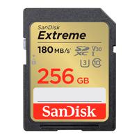 MEMORIA SANDISK SDXC 256GB EXTREME 180MB/S 4K CLASE 10 U3 V30 SDSDXVV-256G-GNCIN  / EXISTENCIA 1