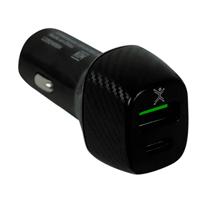 ADAPTADOR DE CORRIENTE PARA AUTO USB Y TIPO C PERFECT CHOICE NEGRO  / EXISTENCIA 50