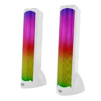 BOCINA GAMER BALAM RUSH GLIMM TOWER BG575 / ALAMBRICA USB / BLUETOOTH CONEXIN 3.5 MM / SONIDO ESTEREO / 10 W / ILUMINACION LED / BLANCO / BR-936989 / EXISTENCIA 6