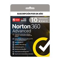 NORTON 360 ADVANCED / 10 DISPOSITIVOS  / 1 AÑO (CAJA)  / EXISTENCIA 2