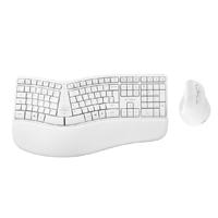 KIT ACTECK CREATOR VIRTUOS FITT MK770 / TECLADO Y MOUSE VERTICAL / INALAMBRICO / USB / MULTIMEDIA / 118 TECLAS / ESPAÑOL / RECARGABLE / 2400 DPI AJUSTABLE/ OPTICO / BLANCO / AC-936255  / EXISTENCIA 2