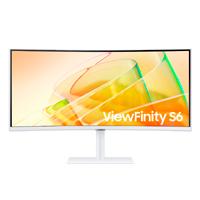 MONITOR LED SAMSUNG 34 PULGADAS /VIEWFINITY S6/ULTRA-WQHD(3440 X 1440)/ VA / WIDESCREEN /CURVO/ DP/ HDMI/ HUB USB /TB/ 100HZ/ BLANCO  / EXISTENCIA 15