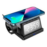 CARGADOR ACTECK ENERGON S-MATE CI730 / INALAMBRICO QI / 3W - 15 W / APPLE - SAMSUNG / 3 DISPOSITIVOS / RELOJ DIGITAL / NEGRO / AC-937146  / EXISTENCIA 17