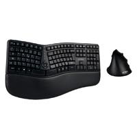 KIT ACTECK CREATOR VIRTUOS FITT MK770 / TECLADO Y MOUSE VERTICAL / INALAMBRICO / RECEPTOR USB / RECARGABLE / 118 TECLAS / ESPAÑOL / MULTIMEDIA / OPTICO / 2400 DPI AJUSTABLE / NEGRO / AC-936248  / EXISTENCIA 116