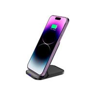 CARGADOR DE ESCRITORIO ACTECK ENERGON S-MATE CI710 / PARA CELULAR / INALAMBRICO QI  CARGA RAPIDA / 15 W - 5 W / PLEGABLE / CARGA SIMULTANEA / USB TIPO C / NEGRO / AC-937160  / EXISTENCIA 2