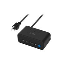 CARGADOR ACTECK ENERGON MATE CE676 / EXTENSIN DE ESCRITORIO / 2 X USB / 2 X TIPO C / 3 X CONTACTOS / SUPRESOR DE PICOS / INDICADOR LED / RESISTENTE AL FUEGO / 1.85 M / AC-936514 / EXISTENCIA 5