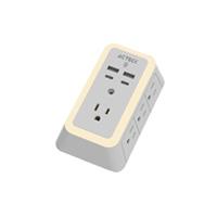 CARGADOR DE PARED ACTECK ENERGON LUMINA CP515 / 11 EN 1 / 7 X TOMACORRIENTE / 2 USB / 2 TIPO C / RESISTENTE AL FUEGO / SUPRESOR DE PICOS 540 J / SENSOR TOUCH / BLANCO /AC-936484  / EXISTENCIA 12