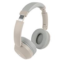 AUDIFONOS ON-EAR INALAMBRICOS PLEGABLES MANOS LIBRES CON BT PERFECT CHOICE SOUNDIA - TAUPE / EXISTENCIA 1