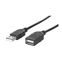 CABLE USB,MANHATTAN,308519, V2.0 EXT. TIPO A  0.9M NEGRO  / EXISTENCIA 7