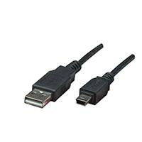 CABLE USB , MANHATTAN, 322638, V2.0 A-MINI B 0.9M NEGRO  / EXISTENCIA 14