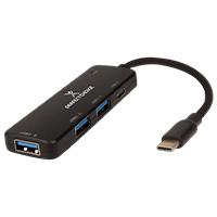 HUB USB TIPO C - 3 PUERTOS USB-A 1 PUERTO USB-C PERFECT CHOICE  / EXISTENCIA 30