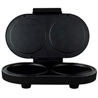 PARRILLA PARA HOTCAKES MIRATI / 1000W / DOBLE PARILLA / ANTIADHERENTE / NEGRO  / EXISTENCIA 1