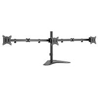 SOPORTE ACTECK ENFORCE ZONE-B SM435 / DE ESCRITORIO / 3 MONITORES / 17 - 32 PULG / HASTA 9 KG POR BRAZO / INCLINACION Y GIRO AJUSTABLE / VESA 75 - 100 MM / ORGANIZADOR DE CABLES / NEGRO / AC-939676  / EXISTENCIA 5