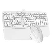 KIT TECLADO Y MOUSE ACTECK CREATOR ULTRA CONFORT MK650 / INALAMBRICO / MEMBRANA / ERGONOMICO / REPOSABRAZOS / BLANCO / AC-939874  / EXISTENCIA 2