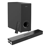 BARRA DE SONIDO ACTECK DYNAMIC THIN BS600 / 3 BOOCINAS + SUBWOOFER / SONIDO ESTEREO 2.1 / 60 W / 80 DB / 3.5 MM - USB - HDMI - OPTICAL - BLUETOOTH 5.3 / NEGRO / AC-940801 / EXISTENCIA 8